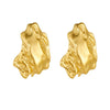 Fashion Niche Irregular Glossy Geometric Goldplated Stainless Steel Earrings Accessories