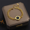 Fashion Niche Thick Chain Titanium Steel Jewelry Electroplated Allmatch Bracelet