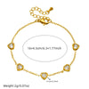Fashion Niche Transparent Love Accessories Gold Plated Stainless Steel Chain Bracelet Earrings Necklace Set With Rhinestones Love Water Drops Bells Pattern Electroplating