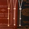 Fashion Nonfading Round Bead Pull Buckle Titanium Steel 18K Gold Plated Tassel Necklace Bracelet Anklet Jewelry Suit With Electroplating