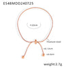 Fashion Nonfading Round Bead Pull Buckle Titanium Steel 18K Gold Plated Tassel Necklace Bracelet Anklet Jewelry Suit With Electroplating