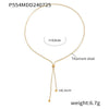 Fashion Nonfading Round Bead Pull Buckle Titanium Steel 18K Gold Plated Tassel Necklace Bracelet Anklet Jewelry Suit With Electroplating