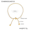 Fashion Nonfading Round Bead Pull Buckle Titanium Steel 18K Gold Plated Tassel Necklace Bracelet Anklet Jewelry Suit With Electroplating
