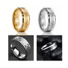 Fashion Novelty Honeycomb Shape Cut Stainless Steel Ring With Electroplating