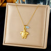 Fashion Ocean Series Accessories Stainless Steel Goldplated Animal Zodiac Starfish Shell Butterfly Pendant Necklace With O Word Chain