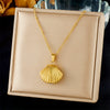 Fashion Ocean Series Accessories Stainless Steel Goldplated Animal Zodiac Starfish Shell Butterfly Pendant Necklace With O Word Chain