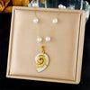 Fashion Ocean Series Accessories Stainless Steel Goldplated Animal Zodiac Starfish Shell Butterfly Pendant Necklace With O Word Chain