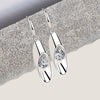 Fashion Ol Cylinder Geometric Copper Women's Long Drop Earrings Allmatching Accessories