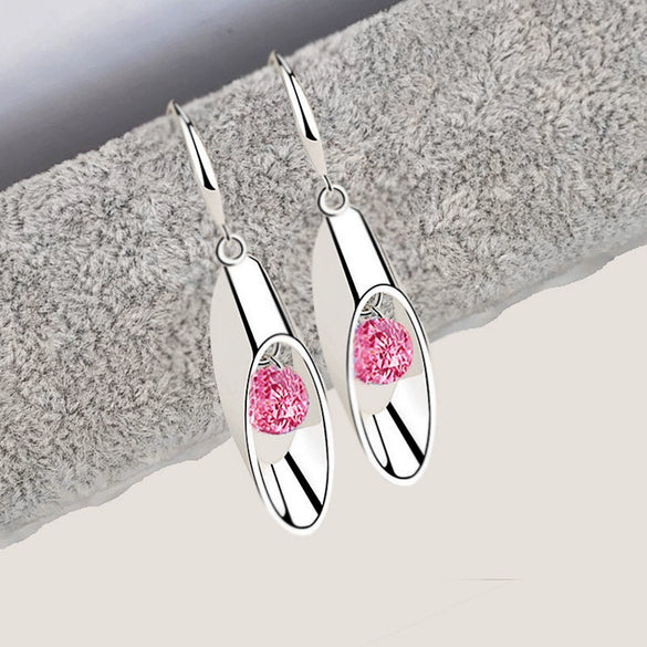 Fashion Ol Cylinder Geometric Copper Women's Long Drop Earrings Allmatching Accessories