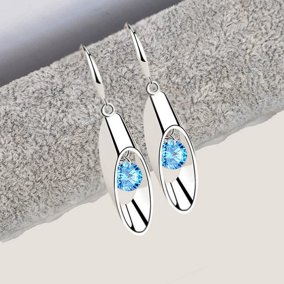 Fashion Ol Cylinder Geometric Copper Women's Long Drop Earrings Allmatching Accessories