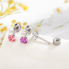 Fashion Ol Geometric Metal Zirconia Piercing Earrings