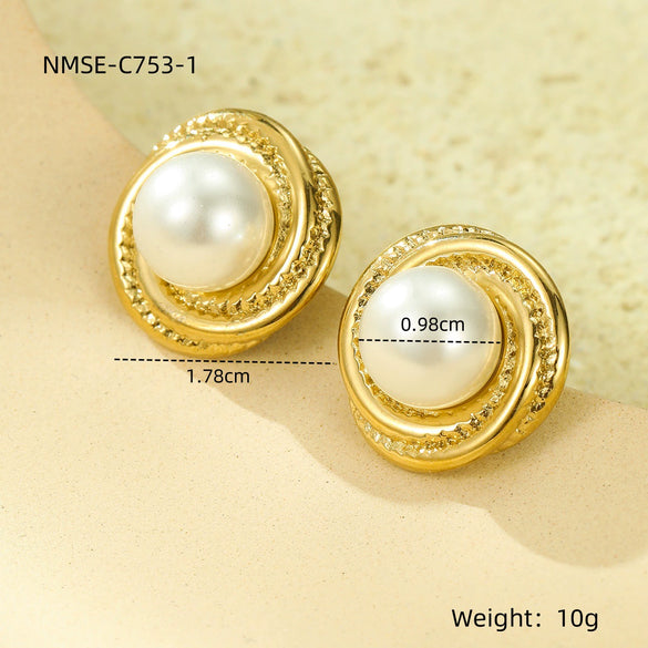 Fashion Ol Stainless Steel Earrings With Electroplating Treatment For Women