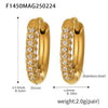 Fashion Ol Style Geometric Stainless Steel Gold Plated Earrings And Ring Jewelry For Women