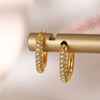 Fashion Ol Style Geometric Stainless Steel Gold Plated Earrings And Ring Jewelry For Women