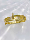 Fashion Open Doublelayer Bracelet For Women Copper Electroplated