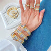 Fashion Open Doublelayer Bracelet For Women Copper Electroplated