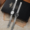 Fashion Oval Bamboo Steel Band Women's Watch