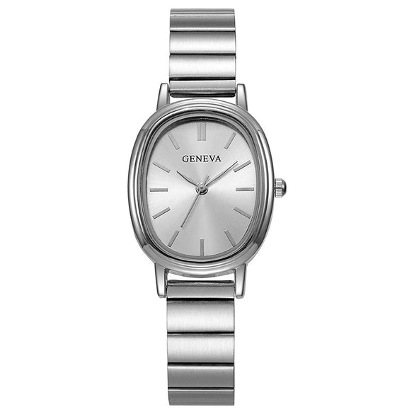 Fashion Oval Bamboo Steel Band Women's Watch
