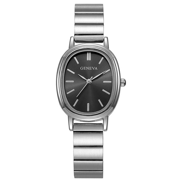 Fashion Oval Bamboo Steel Band Women's Watch