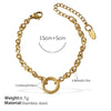 Fashion Owl Red Love Oil Dripping Crown Style Freshwater Pearl 316L Stainless Steel Alloy Marine Life Pattern Electroplated Bracelet For Women