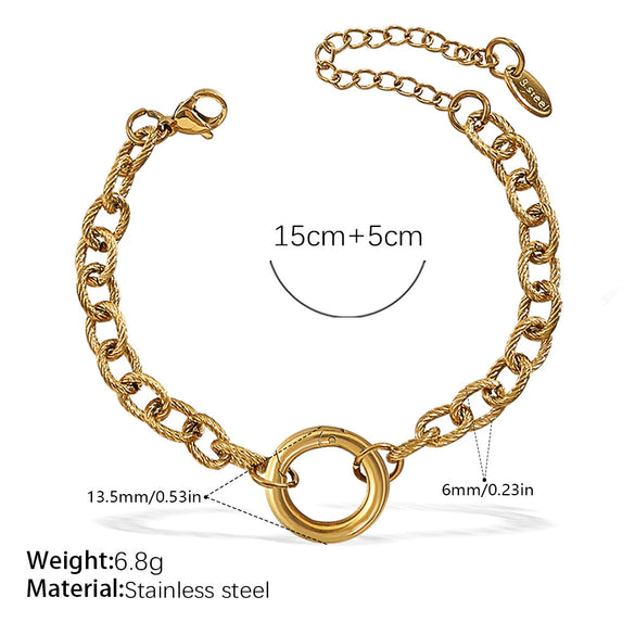 Fashion Owl Red Love Oil Dripping Crown Style Freshwater Pearl 316L Stainless Steel Alloy Marine Life Pattern Electroplated Bracelet For Women
