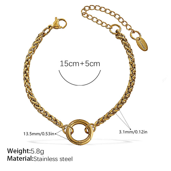 Fashion Owl Red Love Oil Dripping Crown Style Freshwater Pearl 316L Stainless Steel Alloy Marine Life Pattern Electroplated Bracelet For Women