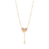Fashion Pearl Bow Stainless Steel Necklace Suit With Snake Bone Chain And Electroplating Design