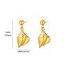 Fashion Pearl Zircon Titanium Steel Geometric Earrings 18K Gold Plated Electroplated For Women