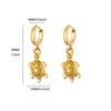 Fashion Pearl Zircon Titanium Steel Geometric Earrings 18K Gold Plated Electroplated For Women