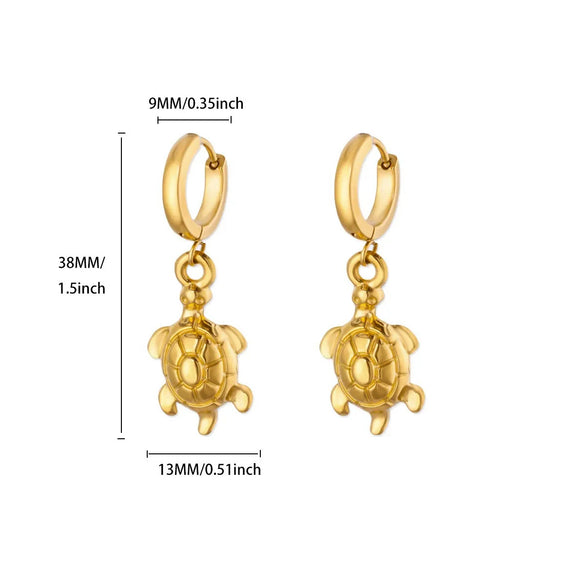 Fashion Pearl Zircon Titanium Steel Geometric Earrings 18K Gold Plated Electroplated For Women