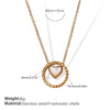 Fashion Pendant Necklace 316L Stainless Steel Plated Freshwater Shell Round Women