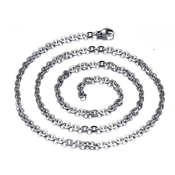 Fashion Pendant Necklace With O Chain Titanium Steel Geometric Pattern Electroplated