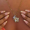 Fashion Pendant Stainless Steel Shaped Diamond Vacuum Plated