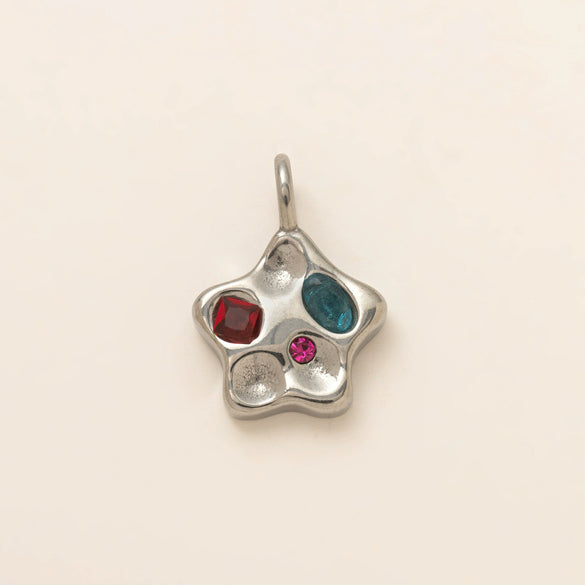 Fashion Pendant Stainless Steel Shaped Diamond Vacuum Plated