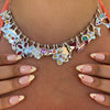 Fashion Pendant Stainless Steel Shaped Diamond Vacuum Plated