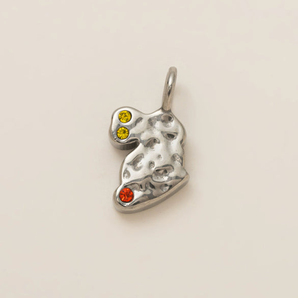 Fashion Pendant Stainless Steel Shaped Diamond Vacuum Plated