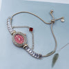 Fashion Pendant Watch Alloy Thin Strap Oval Dial Women's Bracelet Watch With Zircon And Printed Logo
