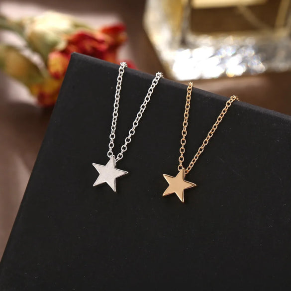 Fashion Pentagram Pendant Necklace Creative Retro Simple Alloy Clavicle Chain Wholesale Gooddiy