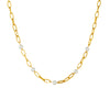 Fashion Personality Cross Chain Pearl Jewelry Necklace Stainless Steel Goldplated