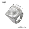 Fashion Personality Design 316L Stainless Steel Gold Plated Irregular Fingerprint Geometric Ring For Women Jewelry