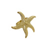 Fashion Personality Exaggerated Retro Starfish Stainless Steel Adjustable Open Ring With Electroplating