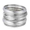 Fashion Personality Multi Layer Diamond Iron Alloy Geometric Electroplated Bracelet Set