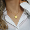 Fashion Personality Pendant Jewelry Stainless Steel 18K Gold Plated Retro Sun Compasses Pendant Necklace With Geometric Styling And Electroplating