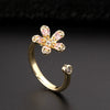 Fashion Personality Ring Copper Electroplated With Colorful Zircon Heart Lock Fishtail And Animal Zodiac Pattern