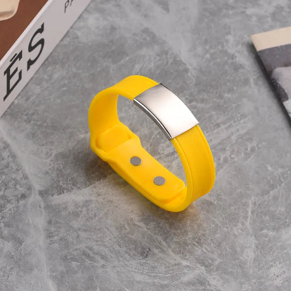 Fashion Personalized Casual Plastic Bracelet Trendy Engraving Adjustable Jewelry Stainless Steel Men'S Bracelet