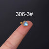 Fashion Piercing Jewelry Heart Moonstone Metal Ear Nail With Geometric Design And Electroplating