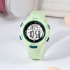 Fashion Pin Buckle Electronic Watch Plastic Case Pu Strap Organic Glass Mirror Round Dial Fresh Style Luminous Waterproof