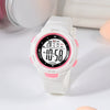 Fashion Pin Buckle Electronic Watch Plastic Case Pu Strap Organic Glass Mirror Round Dial Fresh Style Luminous Waterproof