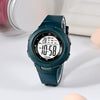 Fashion Pin Buckle Electronic Watch Plastic Case Pu Strap Organic Glass Mirror Round Dial Fresh Style Luminous Waterproof