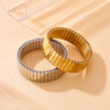 Fashion Punk Metal Retro Geometric Stainless Steel Gold Plated Bracelet